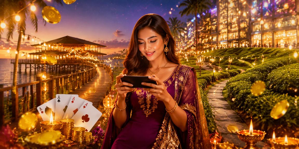 Remaja lelaki bermain Teen Patti di Johor Bahru